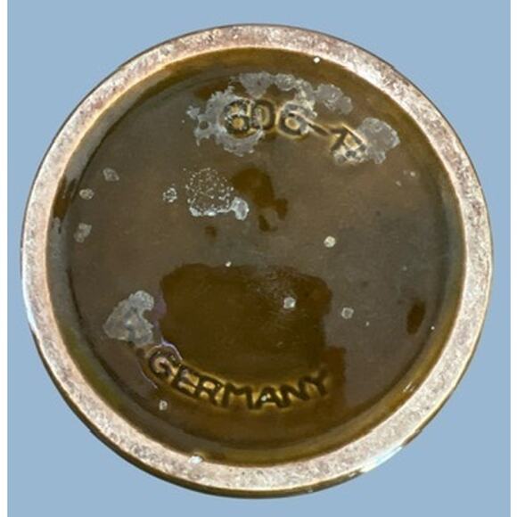 Vtg MCM W German Pottery Lava Glaze 5.5" Pot Planter Urn Vase Olive Green Retro - Picture 6 of 10